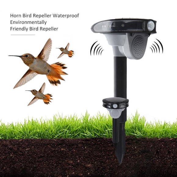 Speaker Bird Repeller Outdoor Solar Powered Infrared Sensor Animal Birds Chaser Repeller With Infrared Detector Environmental