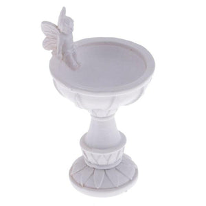 Hot Sale Dolls House Miniature Garden Bird Bath Fountain Statue with Angel 1:12th