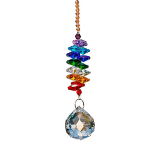 H&D 30mm Chandelier Crystal Ball Suncatcher Rainbow Maker Window Hanging Ornament Chakra Cascade Sun Catcher Home Garden Decor